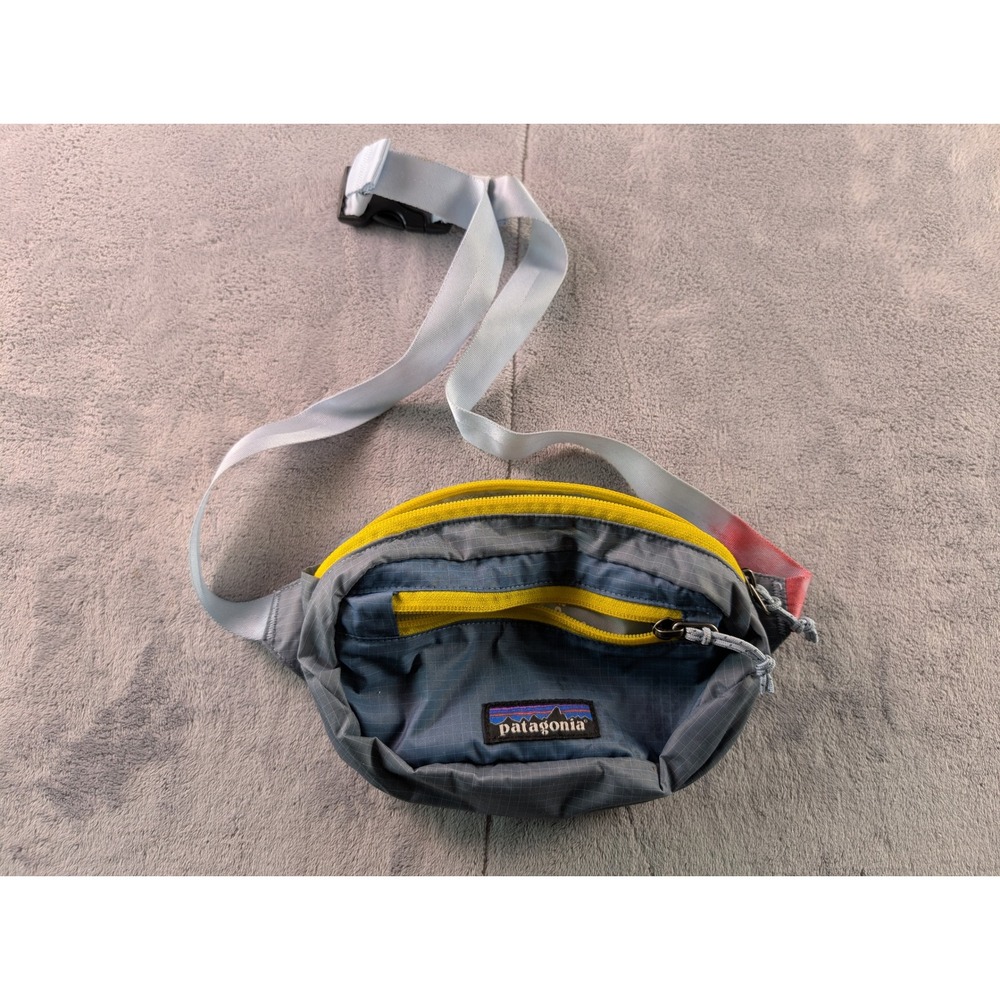 Patagonia Ultralight Black Hole Hip Pack Gray Blue Yellow Fanny Pack 1L 49447